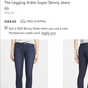 AG legging blue size 32R super skinny. Bin A9